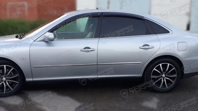 Дефлекторы окон (ветровики) Hyundai Grandeur IV Sd 2005-2011 (Хюндай Грандеур) Кобра Тюнинг